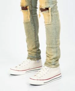 Tulones Bottoms Wrinkle Dust Jeans