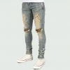 Tulones Western Red, White & Blue Paint Splash Denim Jeans Bottoms