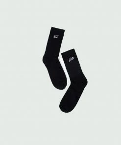 Accessories Black Tulones Currency Collector Script Font Socks