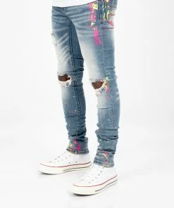 Tulones Bottoms Summer “2021” Paint Splash Jeans