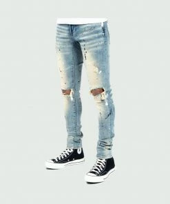 Tulones Western Black Paint Splash Jeans Bottoms