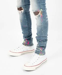 Tulones Bottoms Summer “2021” Paint Splash Jeans