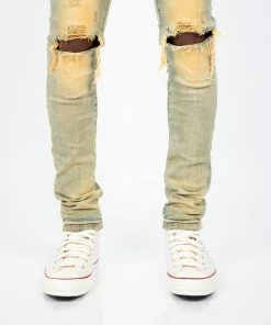 Tulones Bottoms Wrinkle Dust Jeans