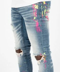 Tulones Bottoms Summer “2021” Paint Splash Jeans