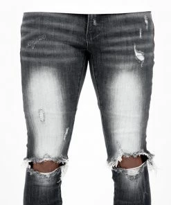 Tulones Bottoms Black Wash Fade Jeans