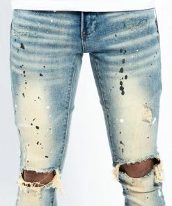 Tulones Western Black Paint Splash Jeans Bottoms