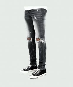 Tulones Bottoms Black Wash Fade Jeans