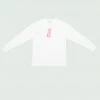 Tops White & Pink Tulones Stacked Logo Long Sleeve T-Shirt