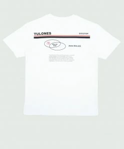 Tulones Tops White & Black Two Line Es T-Shirt
