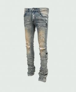 Tulones Western Black Stacked Jeans