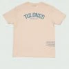 Tulones T-Shirts Cream & Royal Logo Statement T Shirt