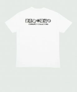 Tulones White & Black Currencies Scribble T-Shirt