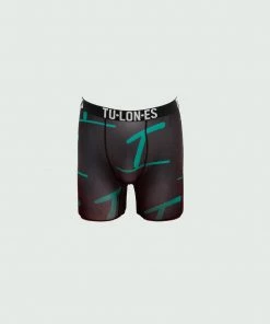 Tulones Black & Green T Underline All Over Briefs
