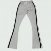 Grey & Black Tulones Stacked Track Pants