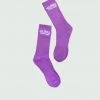 Accessories Purple Tulones New Underline Logo Crew Socks