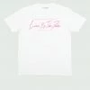 Tulones Tops White & Pink Live By The Dolla T-Shirt