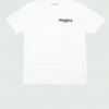 Tulones Tops White & Black Two Line T-Shirt