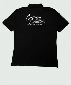 Tulones Black & White Currency Collector International Polo Tops