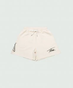 Cream Script Tulones Shorts Bottoms