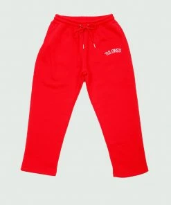 Red Tulones Cropped Sweatpants