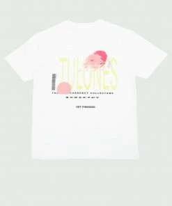 Tulones White & Pink Stay Loyal Pyramid T-Shirt Tops