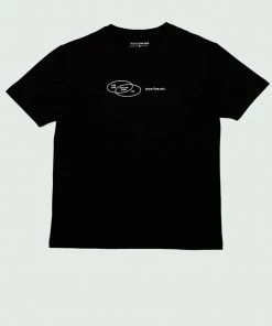 Tulones Tops Black & White Two Line Es T-Shirt