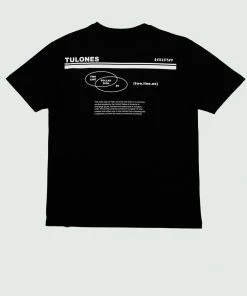 Tulones Tops Black & White Two Line Es T-Shirt