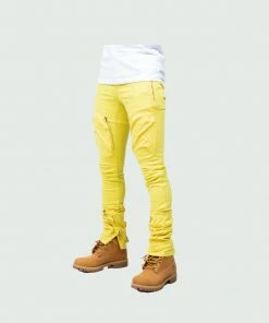 Tulones Denim Yellow New Style Cargo Pants