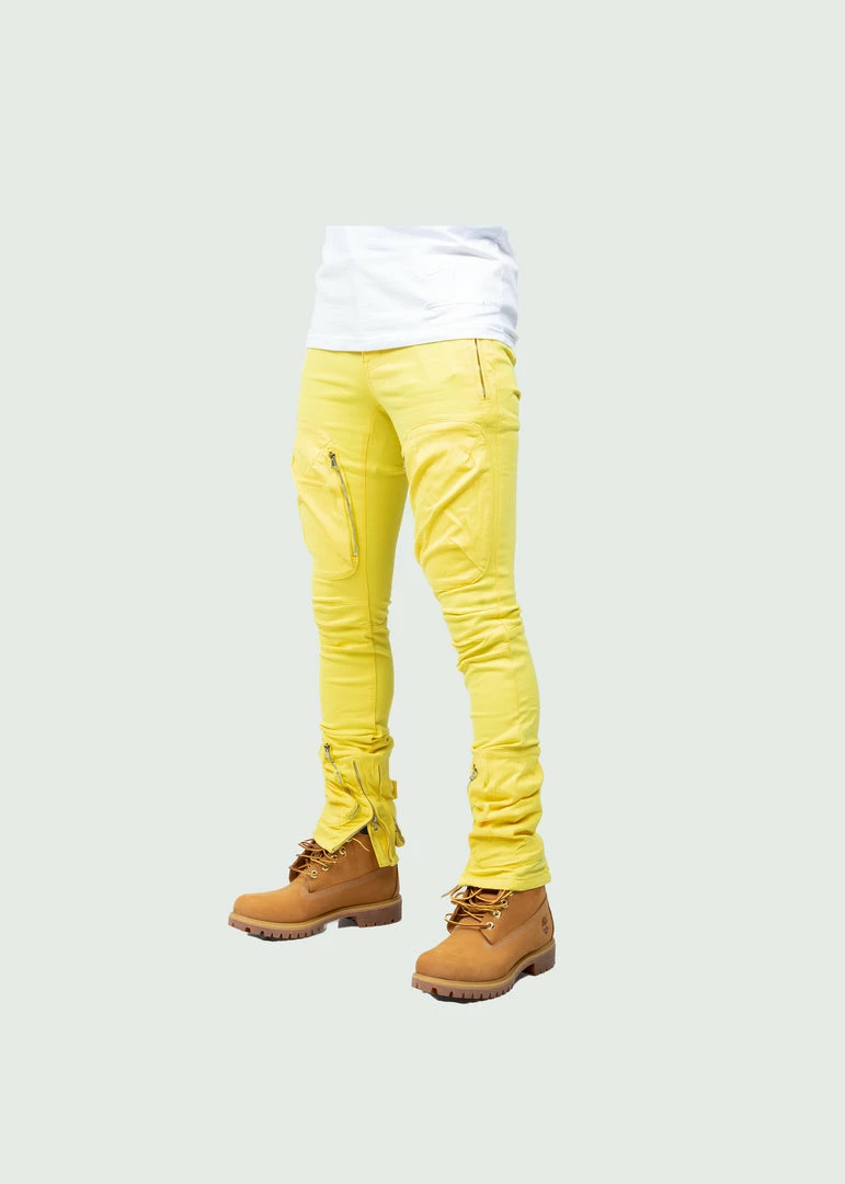 Tulones Denim Yellow New Style Cargo Pants