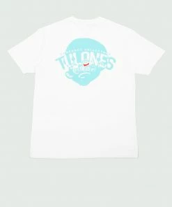 White & Sky Blue Tulones See Through Benji Head T-Shirt