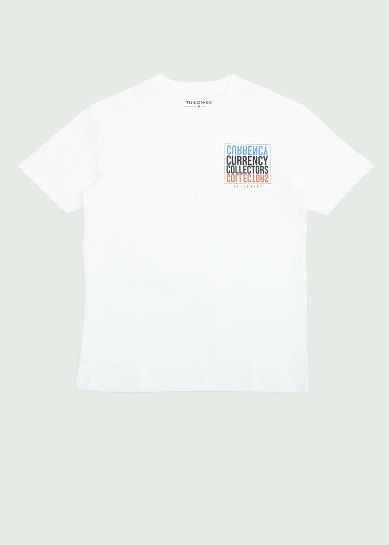Tulones White Currency Collectors Box Design T-Shirt Tops