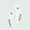 Tulones White T Money Mid Crew Socks