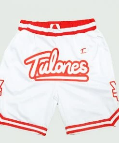 Bottoms White & Red Tulones Basketball Shorts