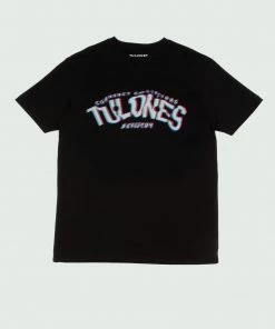 T-Shirts Black Tulones Warped Effect T-Shirt