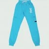 Bottoms Blue Tulones Stacked Logo Nylon Cargo Pants