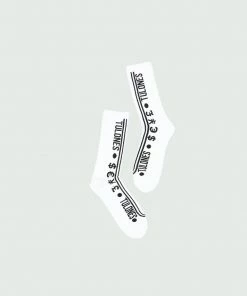 Tulones White Currency Collector Currency Symbol Socks