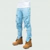 Tulones Denim Sky Blue Utility Strap Cargo Pants
