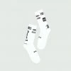 White Tulones Currency Symbol Soccer Socks