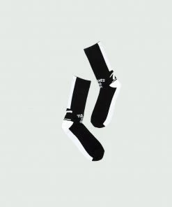 Tulones Socks Black T Underline One Stripe Sock