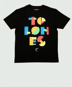 Black Tulones Blocks T-Shirt Tops
