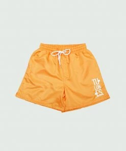 Orange Tulones Stacked Logo Running Shorts