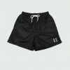 Tulones Black Rubber Patch Hollow Currencies Shorts
