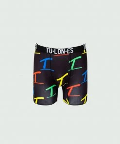 Tulones Underwear Black Multicolor T Underline All Over Briefs