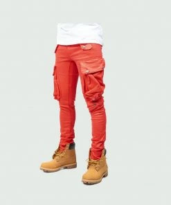 Tulones Red Big Pocket Cargo Pants
