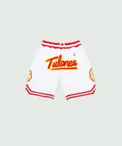 White & Red Tulones Basketball Shorts