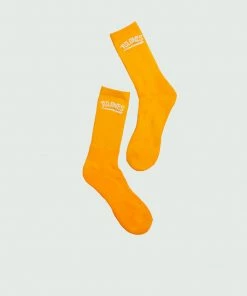 Orange Tulones New Underline Logo Socks Accessories