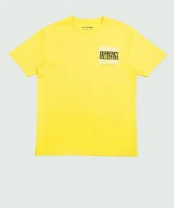 Tulones Yellow Currency Collectors Box Design T-Shirt Tops
