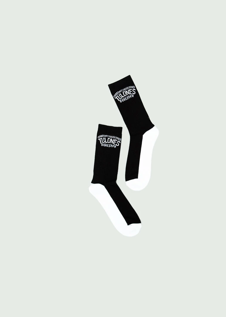Black & White Tulones Currency Collectors Foreign Currencies Socks