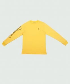 Yellow Monotone Tulones Long Sleeve T-Shirt Tops