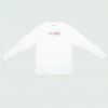 White & Red Tulones Gradient Long Sleeve T-Shirts
